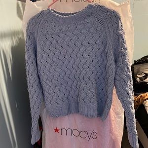 Kendall and Kylie light blue knitted sweater